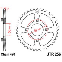 Звездочка задняя JT Sprockets (шаг 420 ) JT JTR256